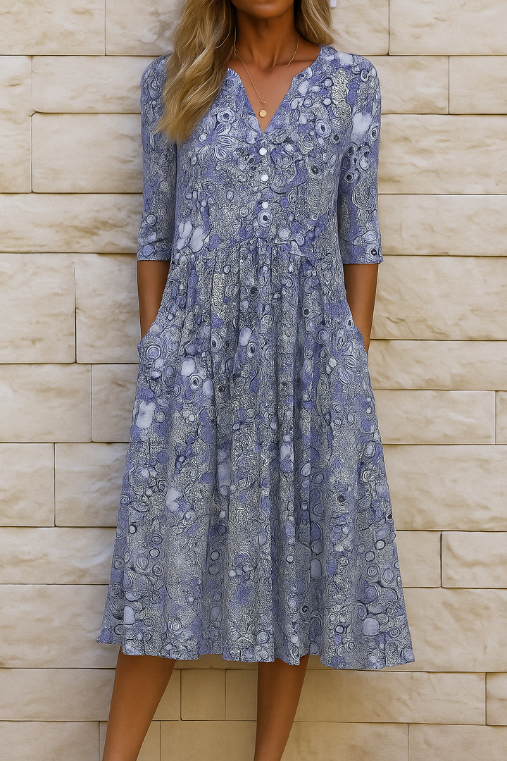 Olivia | Elegantti V-leikkausmekko