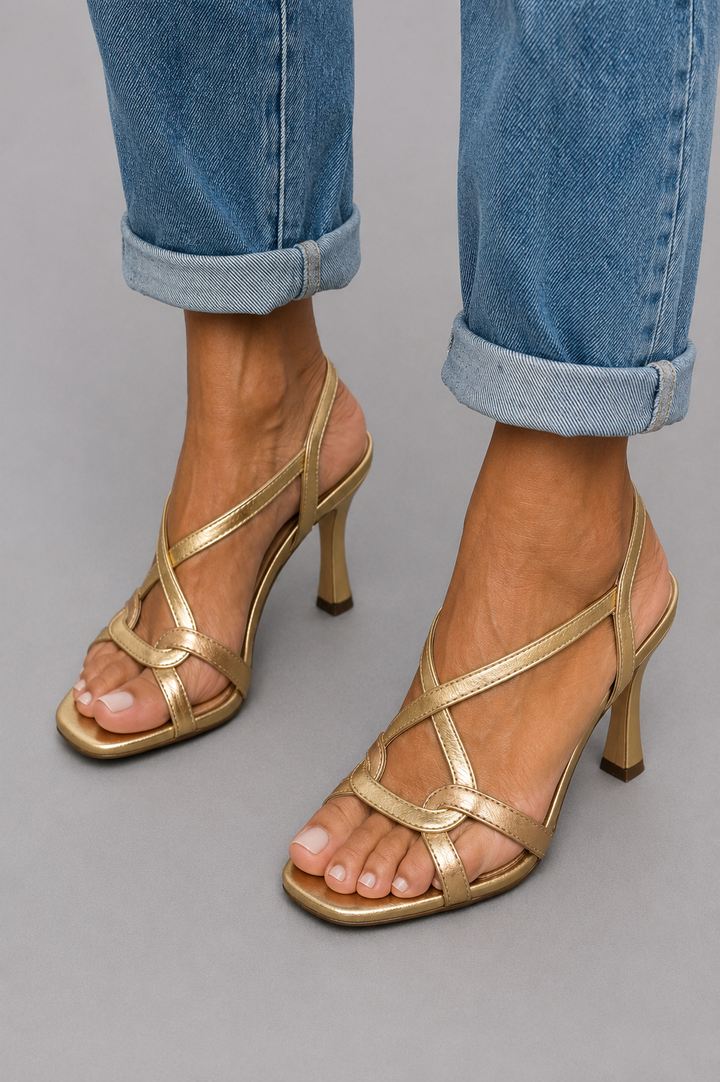 Sanna™ | Golden Summer Charm -korkosandaalit