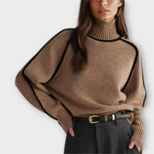 Emilia - Tyylikäs mekani ja elegantti pusero high neckissä