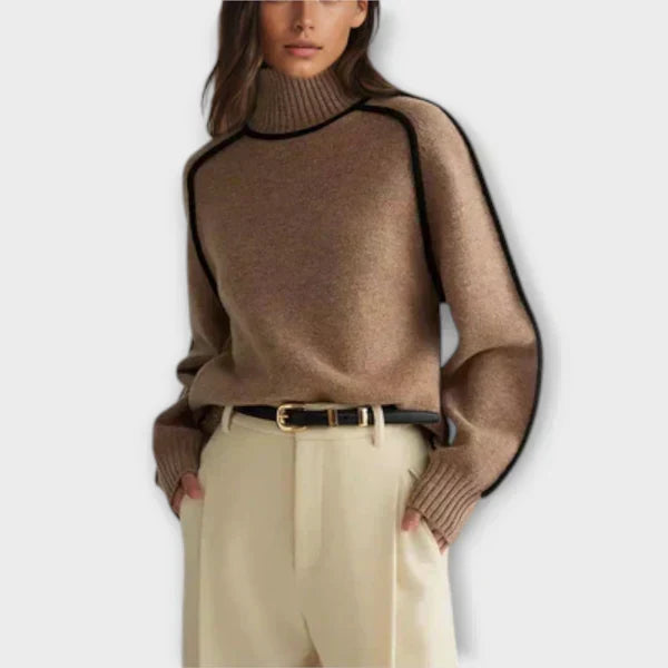 Emilia - Tyylikäs mekani ja elegantti pusero high neckissä