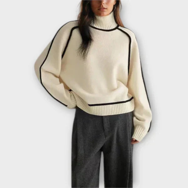 Emilia - Tyylikäs mekani ja elegantti pusero high neckissä