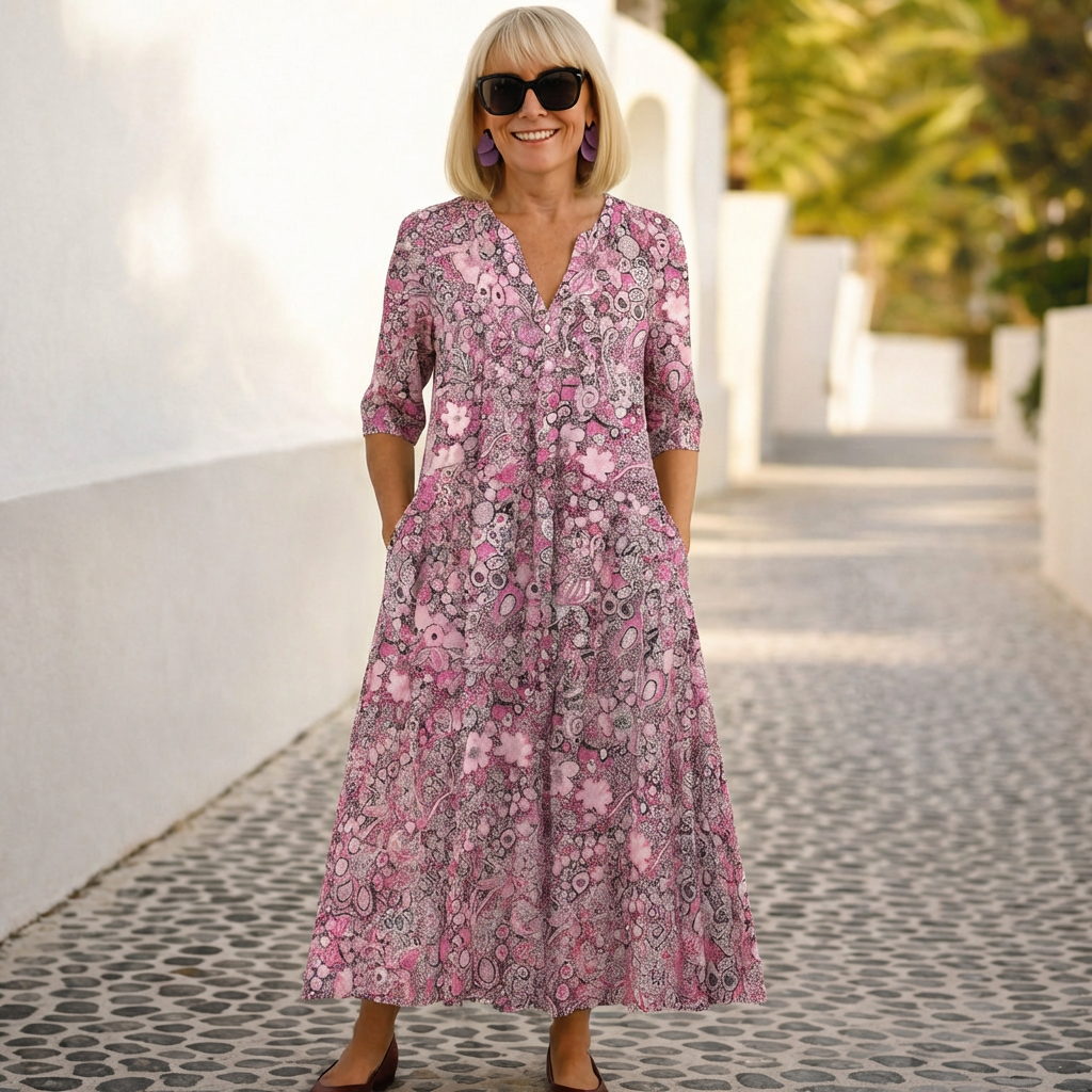 Olivia | Elegantti V-leikkausmekko