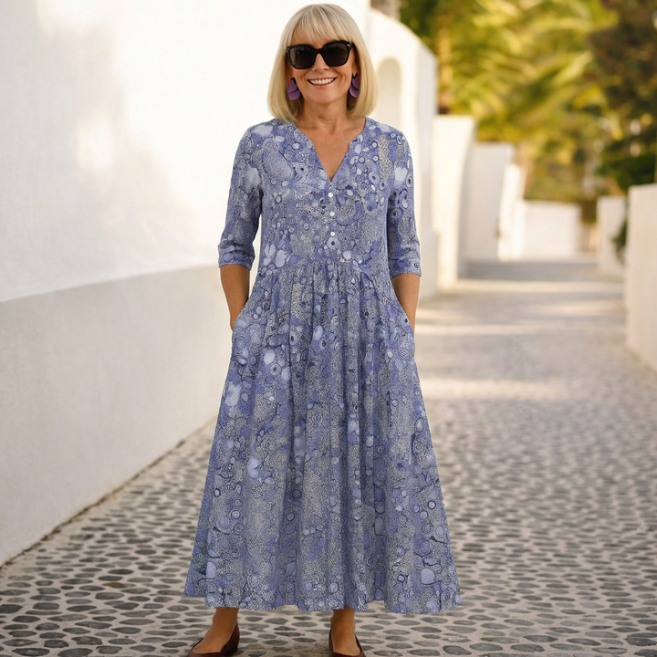 Olivia | Elegantti V-leikkausmekko
